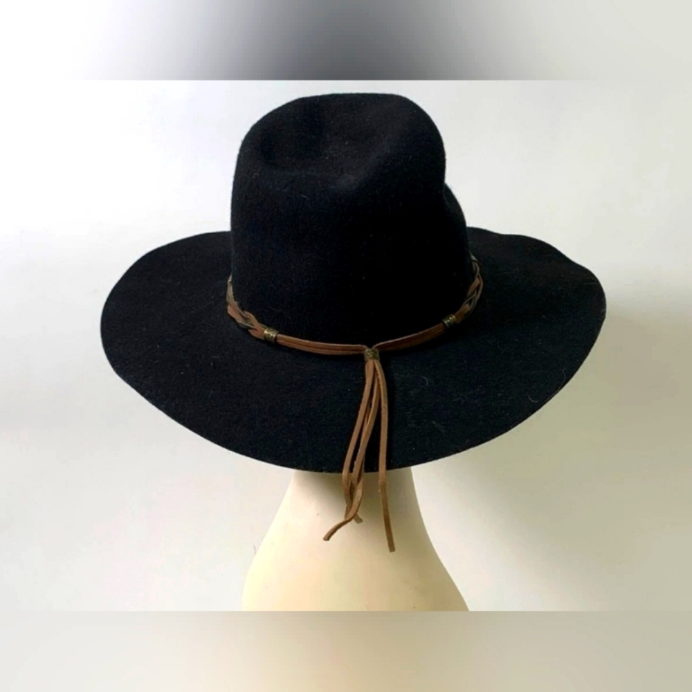 Outback Broken Hill Black Cowboy Western Hat - Men 7 & 1/8 Unisex Too